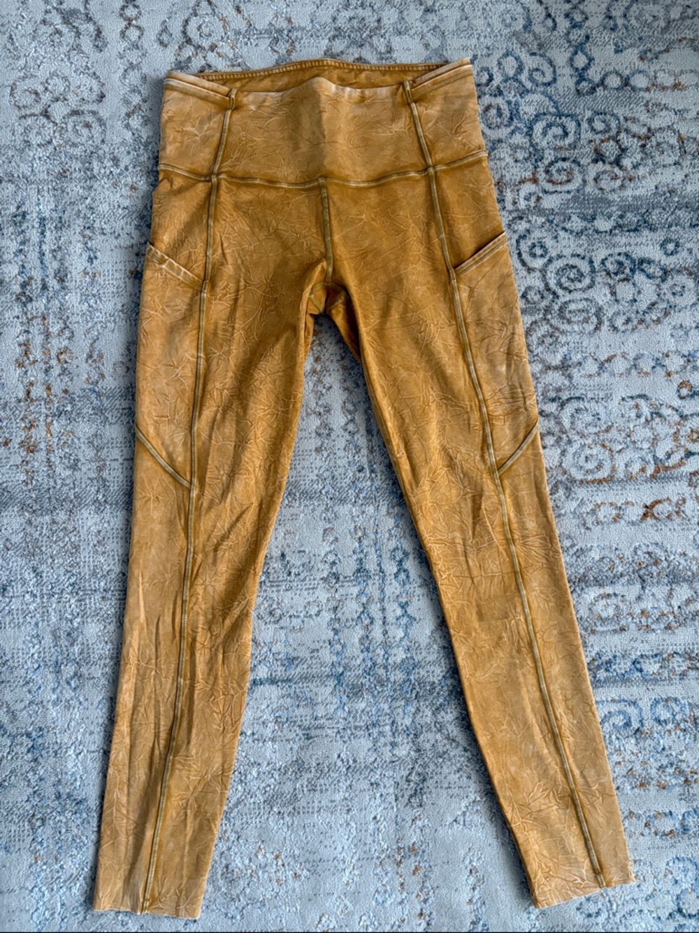 Lululemon Fast and Free Tight 25" Ice Dye Ice Wash Spiced Bronze